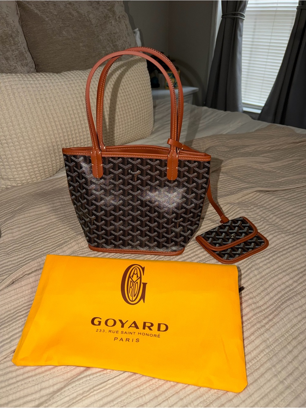 Anjou Reversible Tote Coated Canvas Mini